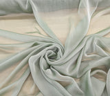 Two Tone Chiffon Polyester Fabric - Sage Green, 58/59" Width (1 Yard)