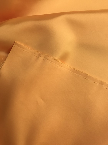 Peau De Soie Dull Satin Polyester Fabric - Orange Honey, 58/59" Width (1 Yard)