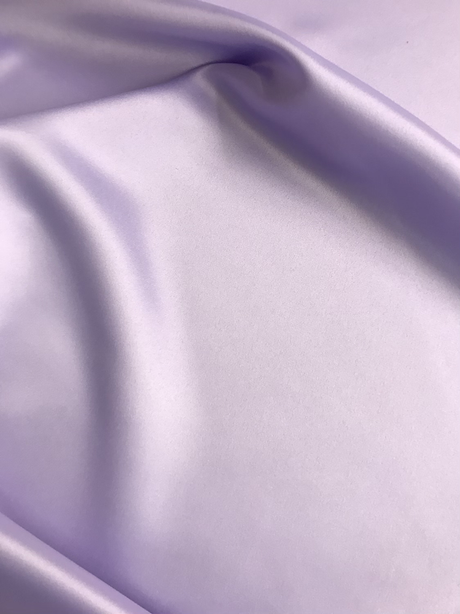 Peau De Soie Dull Satin Polyester Fabric - Lilac, 58/59" Width (1 Yard)