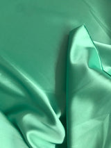 Stretch Charmeuse Polyester Spandex Fabric - Jade Green, 58/59" Width (1 Yard)