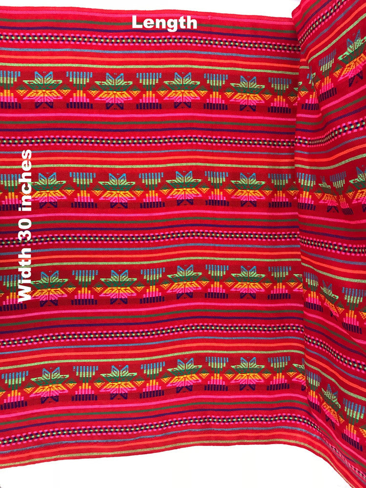 Zapata Tri Color Acrylic Fabric - Black With White, Red And Green Horizontal Stripes, 30" Width (1 Yard)