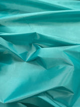 Aqua Taffeta Polyester Fabric - Aqua Solid, 58-59" Width (1 Yard)