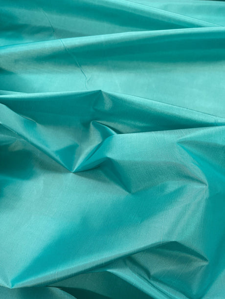 Aqua Taffeta Polyester Fabric - Aqua Solid, 58-59" Width (1 Yard)