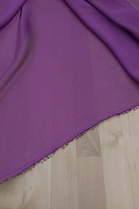 Two Tone Chiffon Polyester Fabric - Orchid Purple, Sheer Lightweight Drape, 58/59" Width (1 Yard)