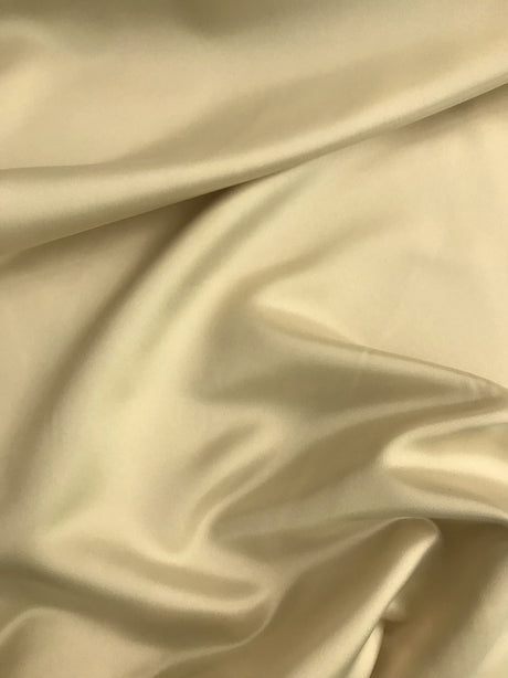 Dull Satin Peau De Soie Polyester Fabric - Light Champagne, 58/59" Width (1 Yard)