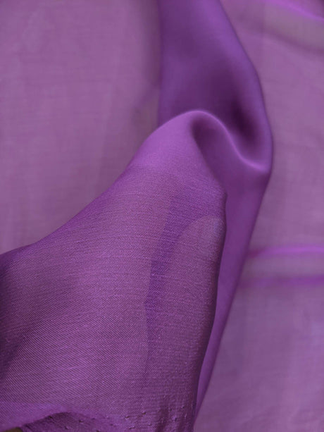 Two Tone Chiffon Polyester Fabric - Orchid Purple, Sheer Lightweight Drape, 58/59" Width (1 Yard)