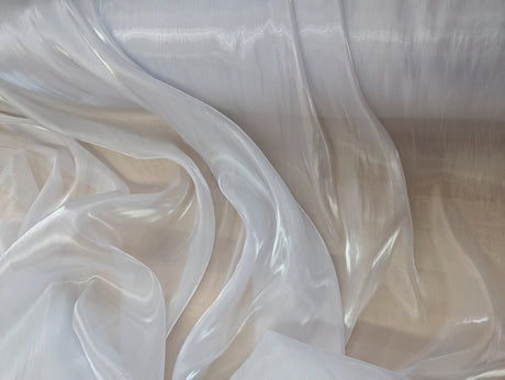 Liquid Organza Polyester Organza Fabric - White, Light Pink, Hot Pink, Sheer, 58-59" Width (1 Yard)