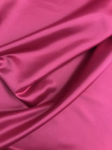 Peau De Soie Dull Satin Polyester Fabric - Fuchsia Matte Finish, 58/59" Width (1 Yard)