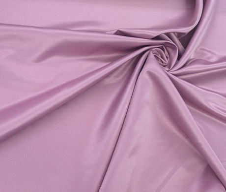 Peau De Soie Dull Satin Polyester Fabric - Light Mauve, Matte Finish, 58/59" Width (1 Yard)