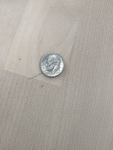 Hard Net Tulle Polyester Fabric - White, 58/59" Width, Medium Stiffness (1 Yard)