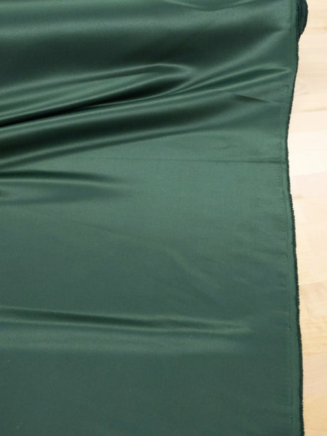 Peau De Soie Dull Satin Polyester Fabric - Dark Hunter Green, 58/59" Width (1 Yard)