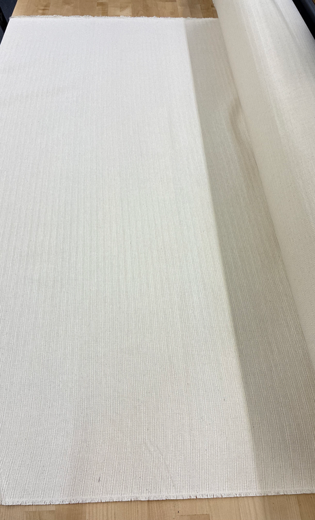 Canvas With Design Cotton Fabric - Natural (Ivory Cream), Heavyweight, 58-59" Width (1 Yard)