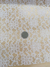Raschel Lace 100 Percent Polyester Fabric - Floral Pattern, 58/59" Width (1 Yard)