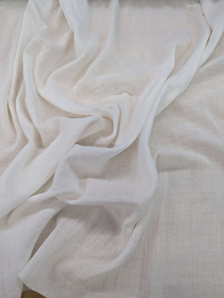 Double Cotton Gauze Cotton Fabric - Offwhite, 55/56" Width (1 Yard)