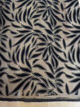 Black Velvet Flocking Lace Polyester Lace Fabric - Glitter Accent, Stretch Mesh, 59/60" Width (1 Yard)