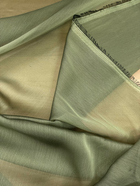 Two Tone Chiffon Polyester Fabric - Olive Green, 58/59" Width (1 Yard)
