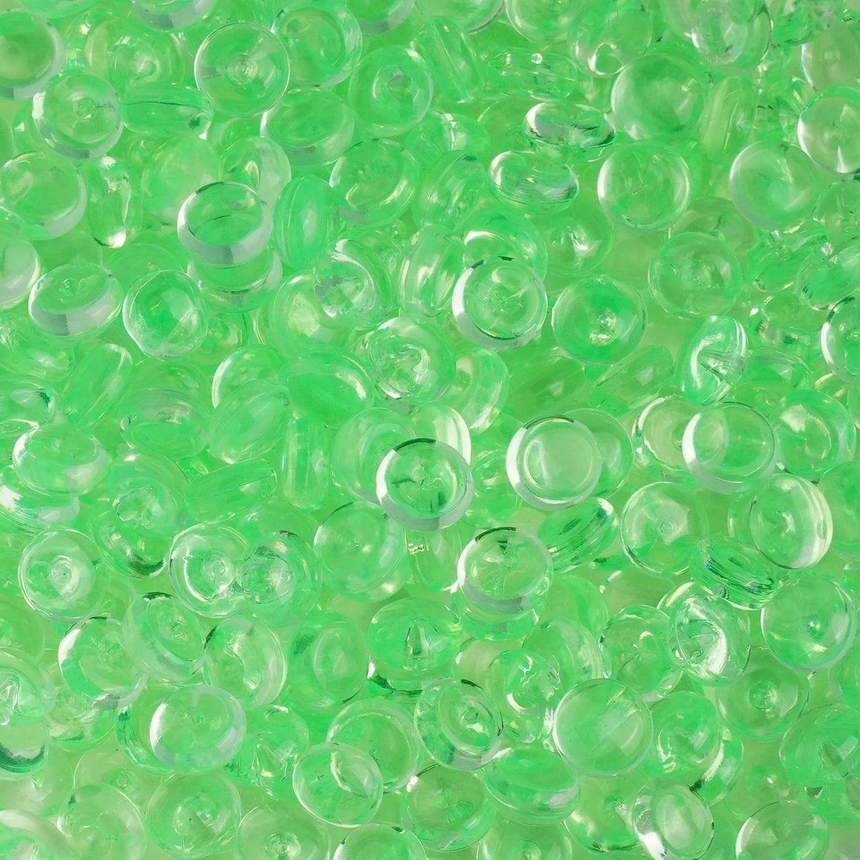 Fish Bowl Beads - Bright Green (8 oz Bag - 7mm)