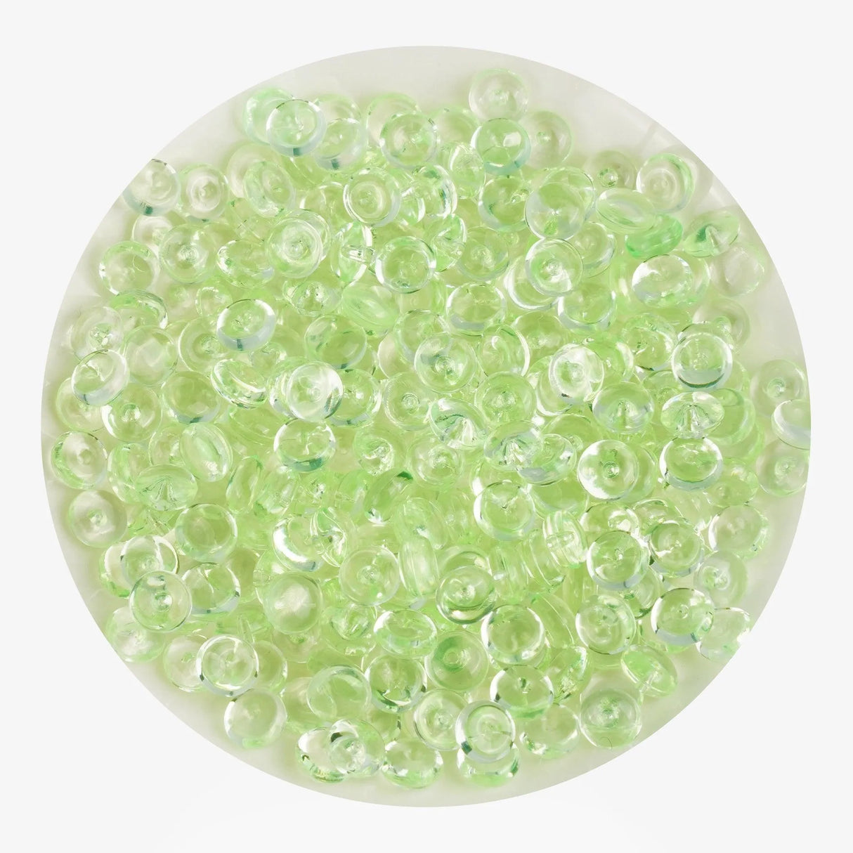 Fish Bowl Beads - Green (8 oz Bag - 7mm)