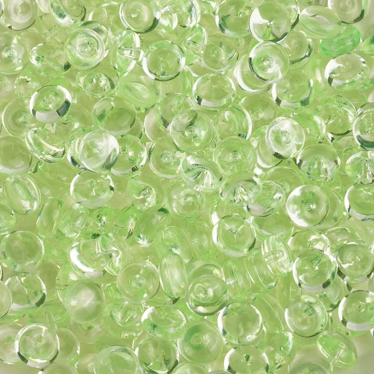 Fish Bowl Beads - Green (8 oz Bag - 7mm)