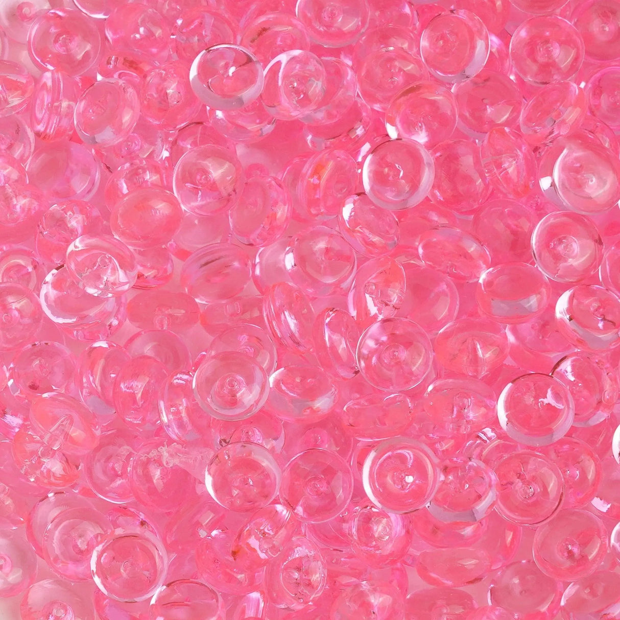 Fish Bowl Beads - Pink (8 oz Bag - 7mm)