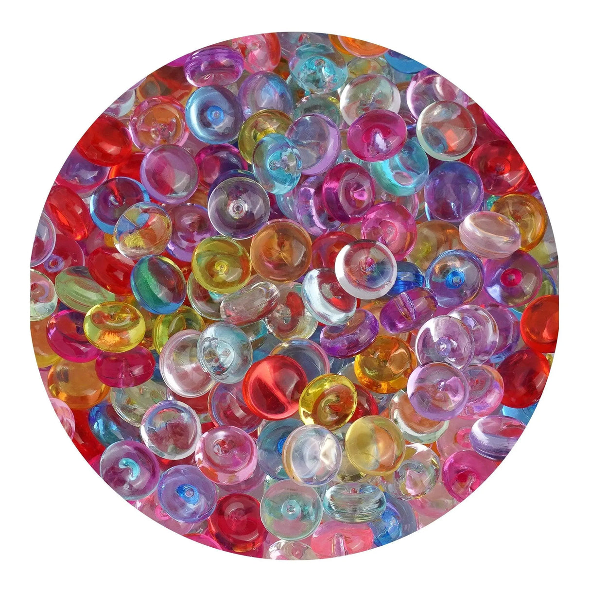 Fish Bowl Beads - Rainbow (8 oz Bag - 7mm)