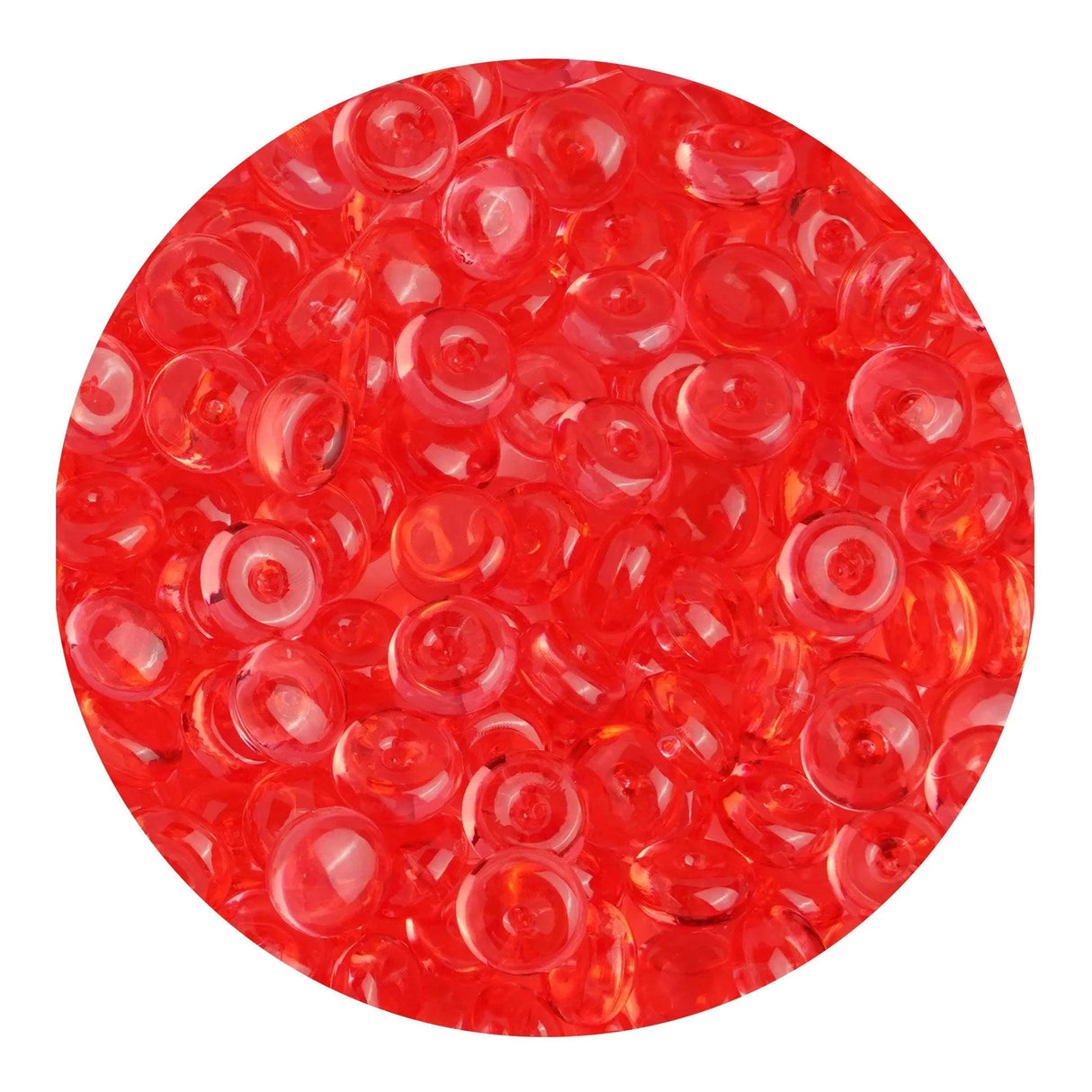 Fish Bowl Beads - Red (8 oz Bag - 7mm)