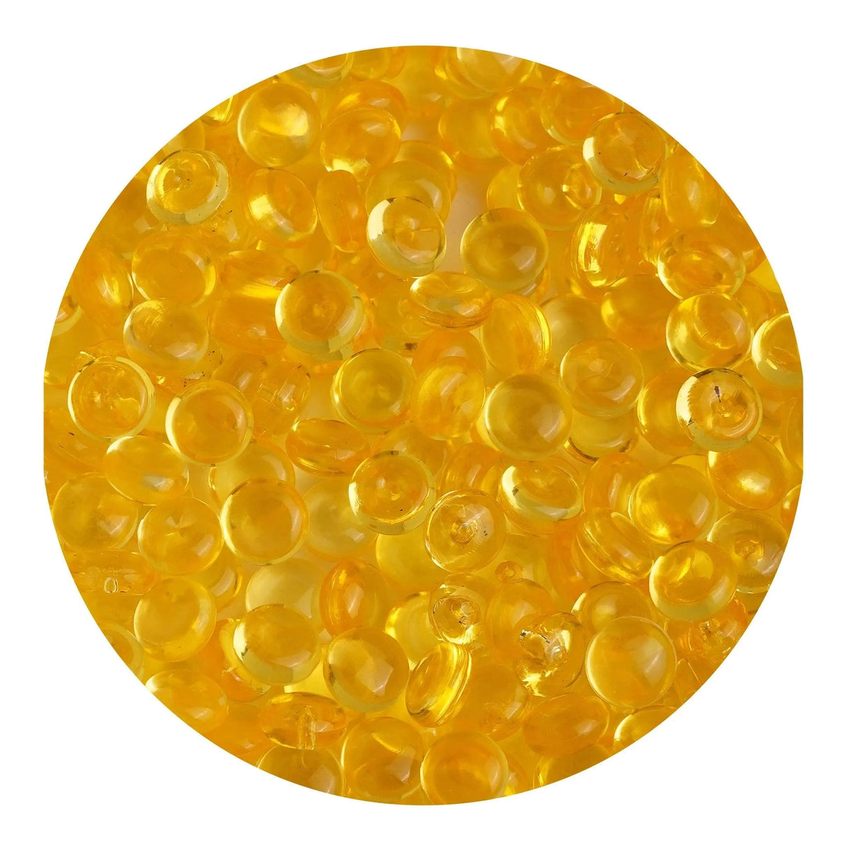 Fish Bowl Beads - Yellow (8 oz Bag - 7mm)