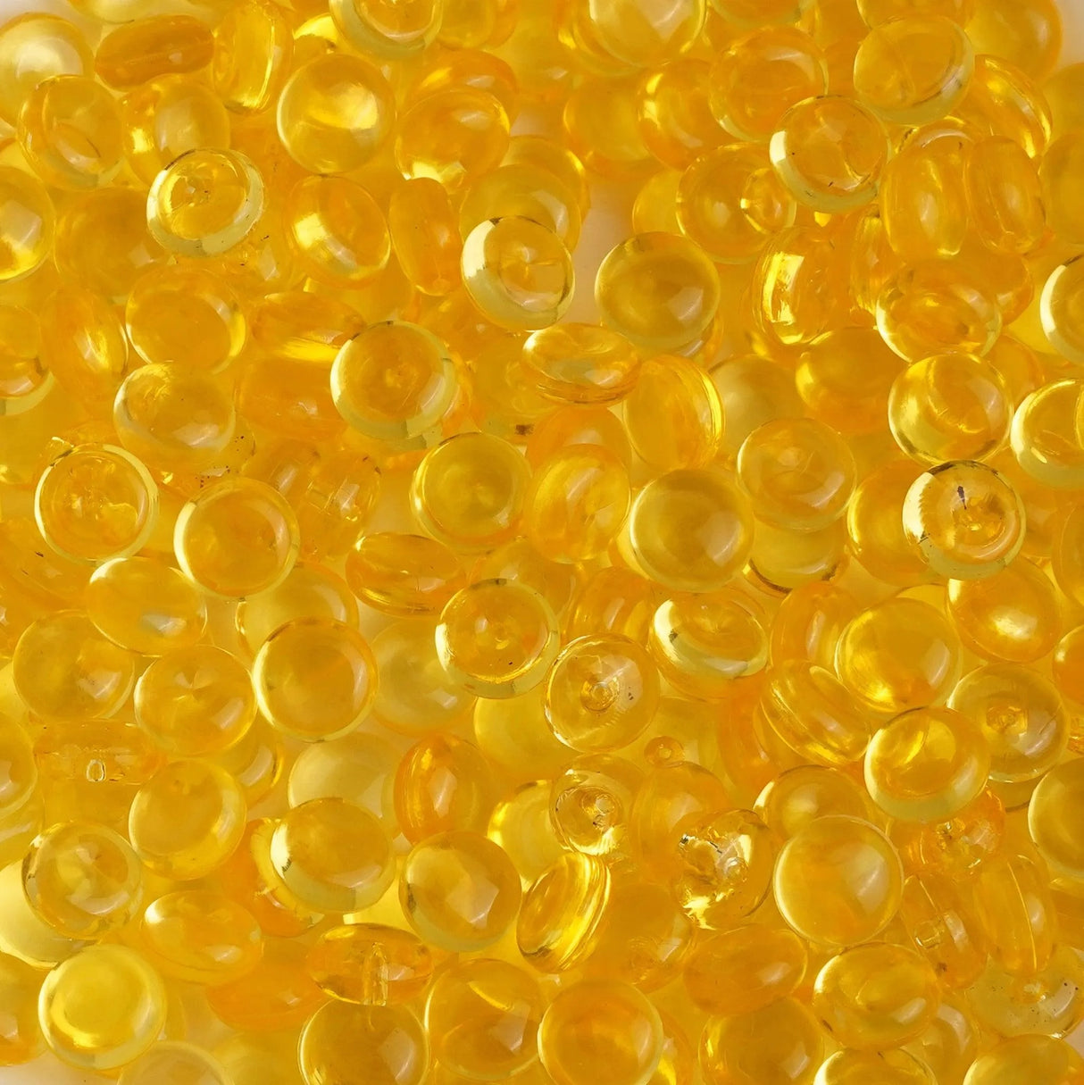 Fish Bowl Beads - Yellow (8 oz Bag - 7mm)