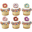 Donut Cupcake Rings, Cake Toppers Sweet One 144 rings