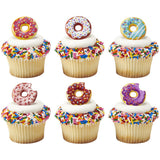 Donut Cupcake Rings, Cake Toppers Sweet One 144 rings