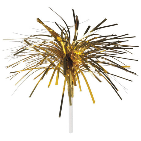 Gold Spray Mylar Celebration cake and cupcakes picks - set of 24