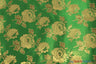 Oriental Metallic Flower Brocade Polyester Fabric - Metallic Brocade, 58" Wide (1 Yard)