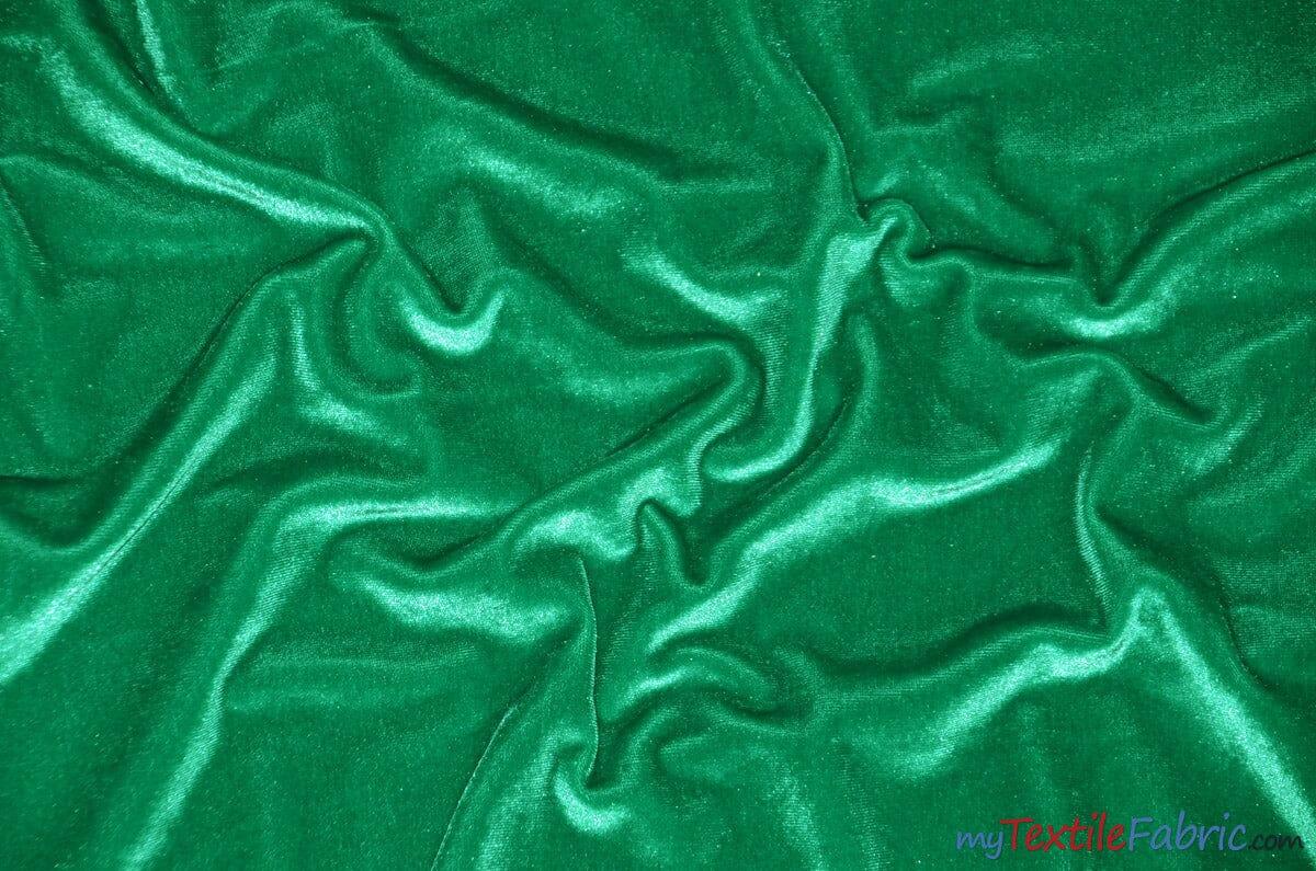 Stretch Velvet Spandex Fabric - Solid, 58" Width (1 Yard)