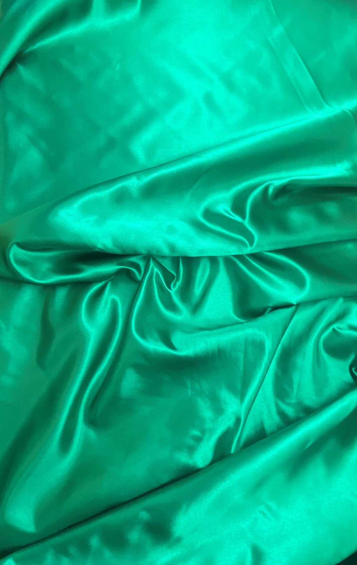 Flag Green Polyester Bridal Satin Fabric - Flag Green, Sheen, 58"-60" Width (1 Yard)