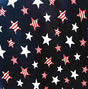 Navy American Patriotic Stars Allover Fleece Fabric,