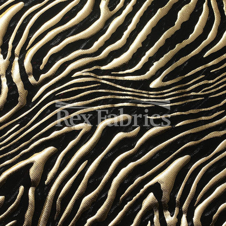 Flame Foil Mesh Nylon Spandex Fabric - Silver Black, Black Gold, Red Black, Black Black Jaguar Pattern, 58-60" Width, 4-Way Stretch (1 Yard)