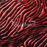 Flame Foil Mesh Nylon Spandex Fabric - Silver Black, Black Gold, Red Black, Black Black Jaguar Pattern, 58-60" Width, 4-Way Stretch (1 Yard)