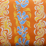 Microfiber Boardshort Fabric Flame and Floral Vertical Stripe