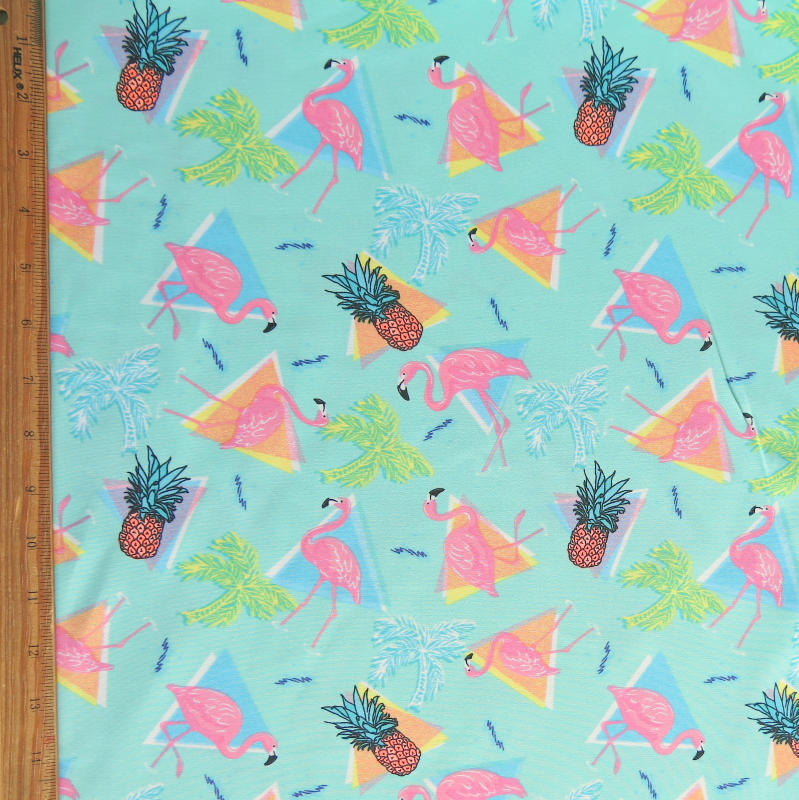 Microfiber Boardshort Fabric Flamingo Fanfare