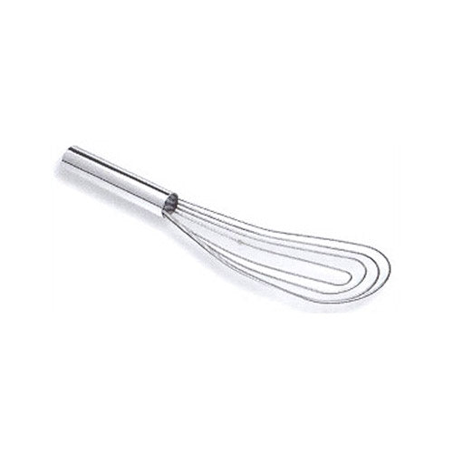 Flat Roux Whip 14" Long - Stainless Steel