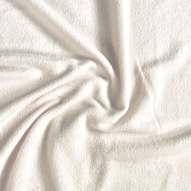 Ivory Anti-Pill Polar Fleece Fabric by the Yard, 60" Wide, 280 GSM