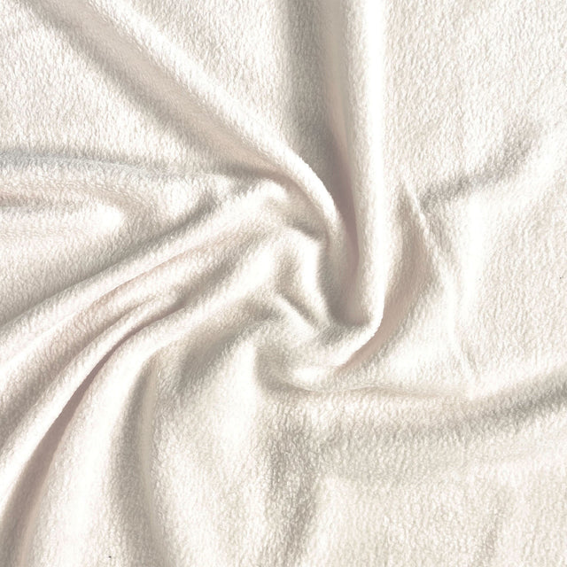 Ivory Anti-Pill Polar Fleece Fabric by the Yard, 60" Wide, 280 GSM