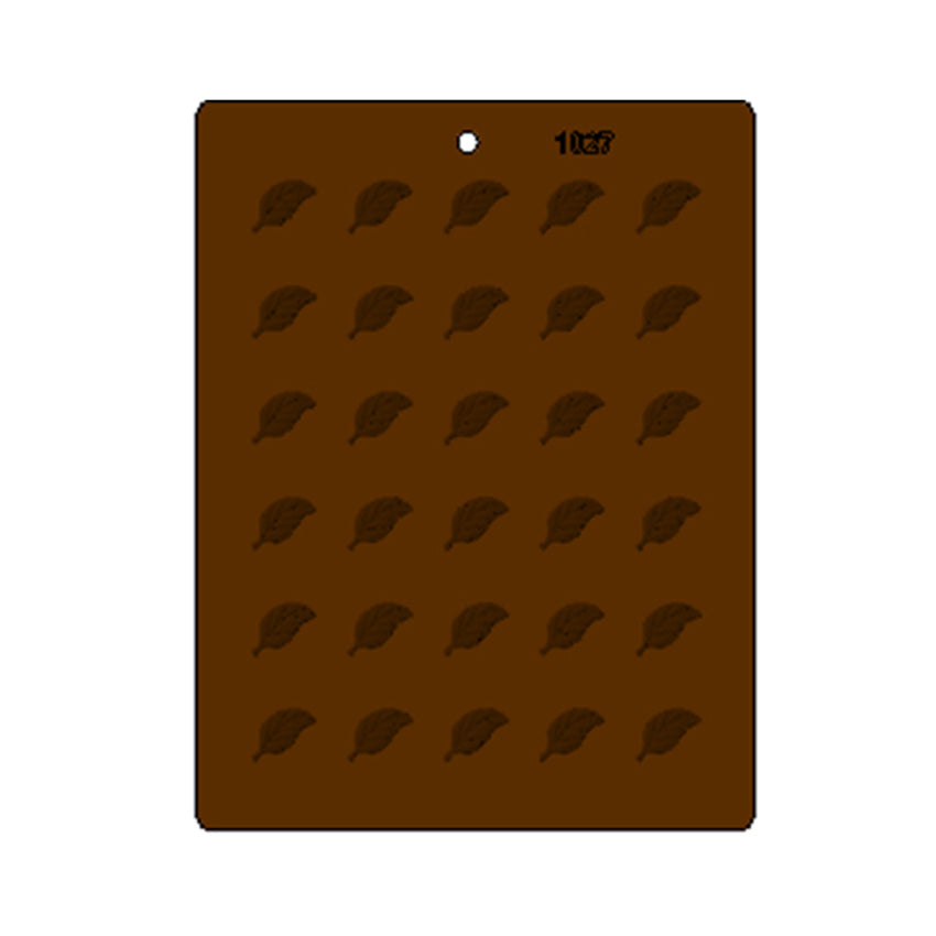 Flexible Chocolate Mold: Mini Leaf, 28 Cavities