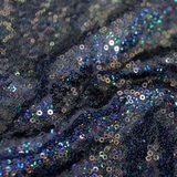 Flirt Stretch Mesh Sequin Fabric - All-Over Embroidered Cluster Sequins, 58/60" Width, 93% Polyester 7% Spandex (1 Yard)