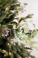 28 Inch Snow Pine Euca Spray