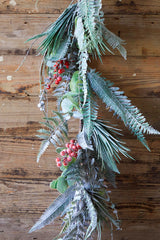 65” Flocked Fern Garland