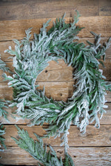 24” Real Touch Flocked Norfolk Wreath
