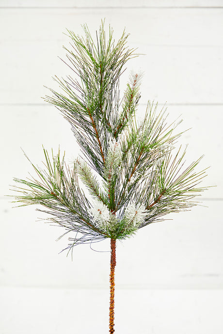 24" Christmas Flocked Pine Spray