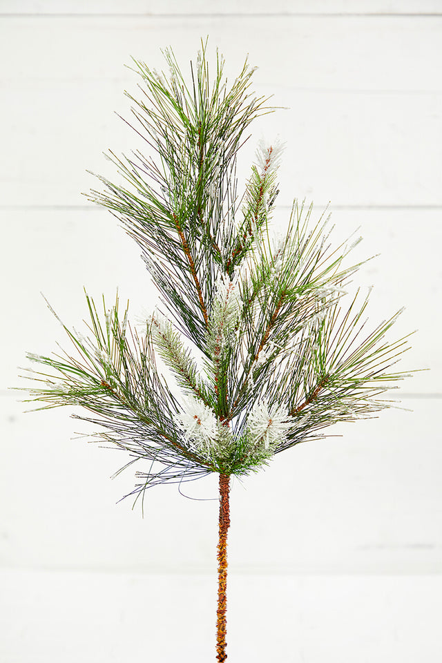 24" Christmas Flocked Pine Spray