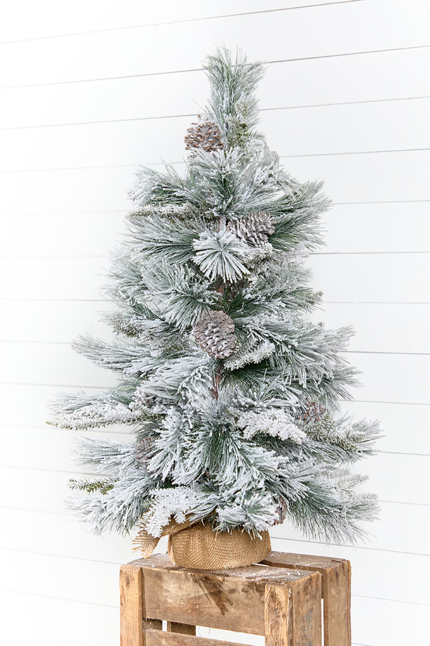 36" Flocked Tree